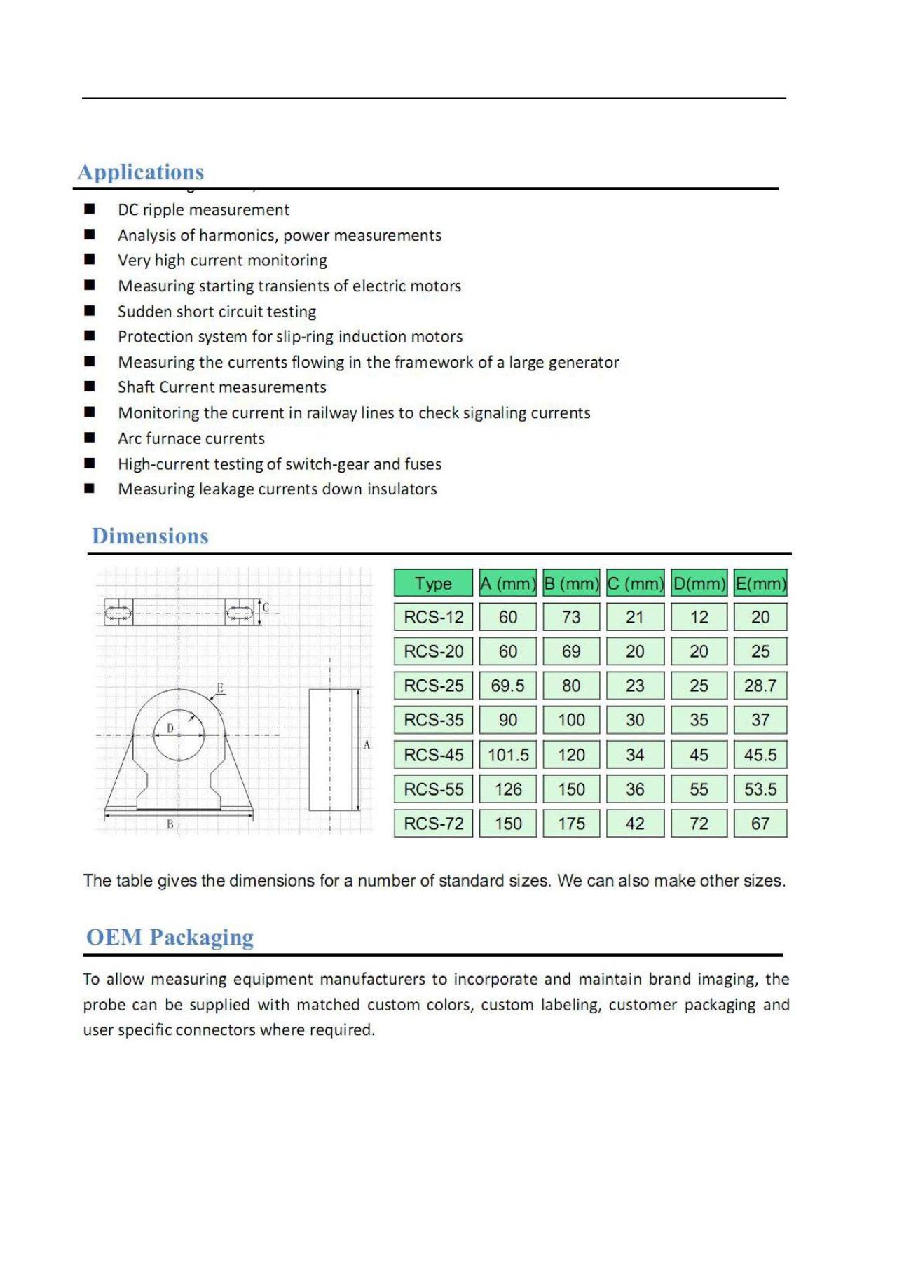 RCS High Accuracy Rogowski coil CT 3